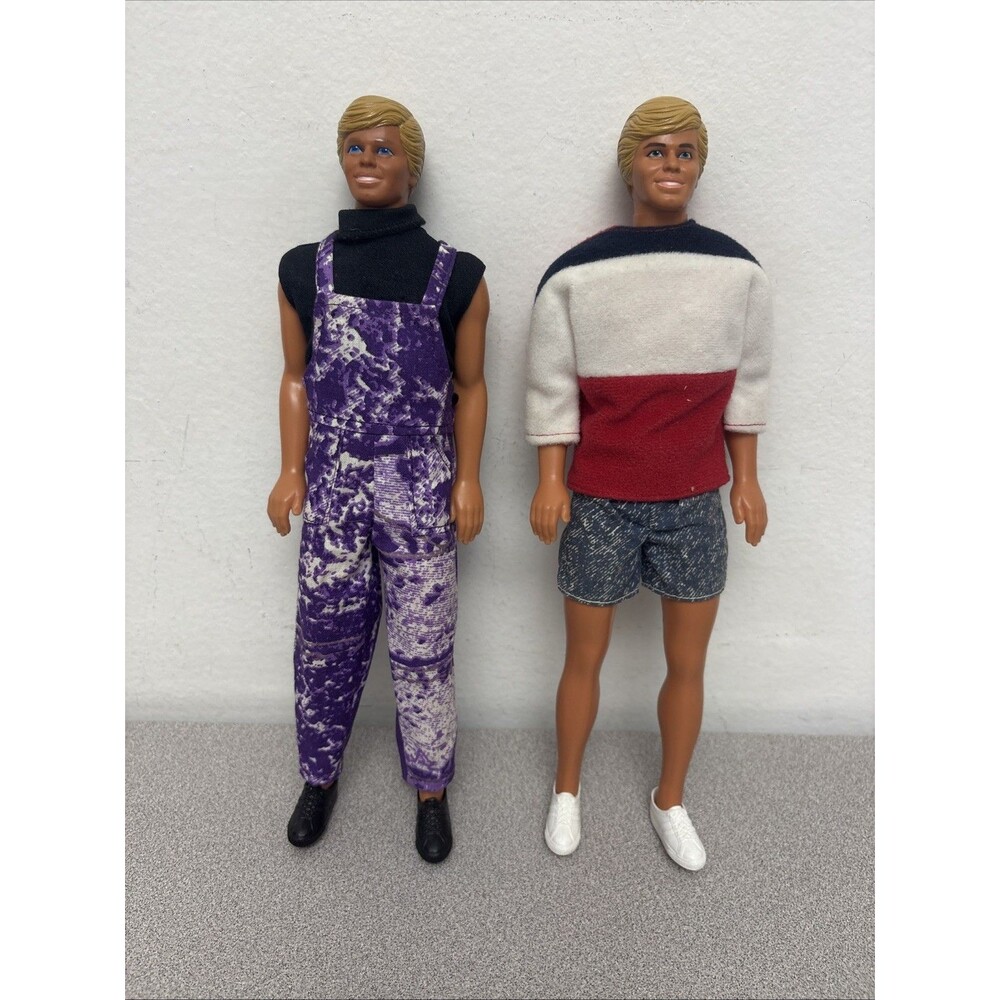Vintage Mattel Ken Dolls, Lot Of 2 1968 Body Style, Redressed